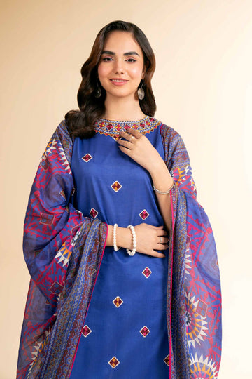 Nishat Linen 3 Piece - Digital Printed Embroidered Suit - 42501587 Online Shopping